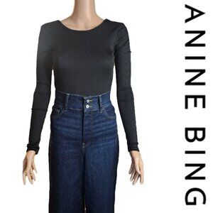 Anine Bing Lane Bodysuit NWOT Black XS